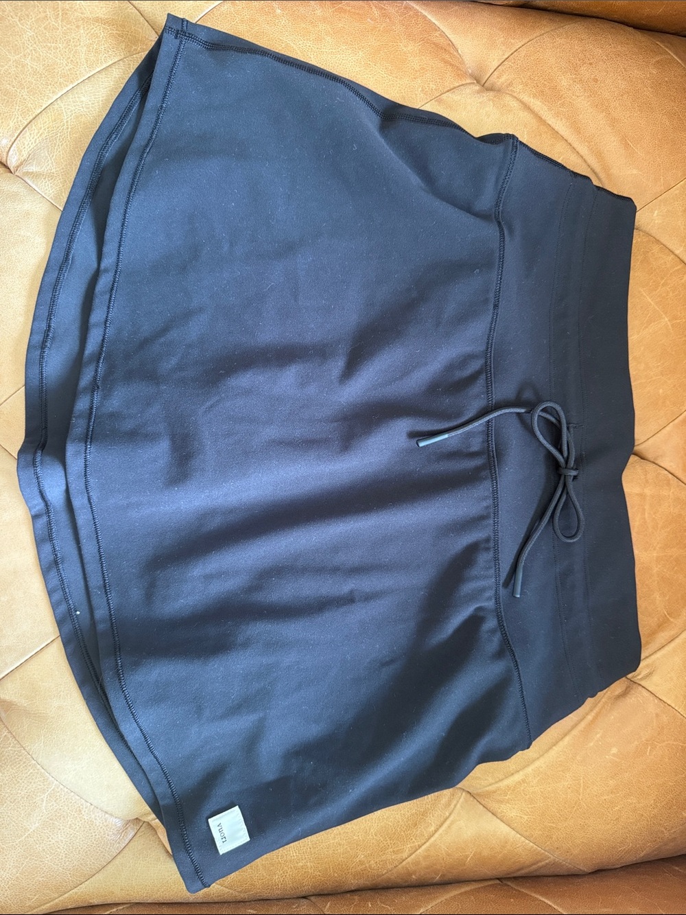 Vuori Black Athletic Skort with Drawstring